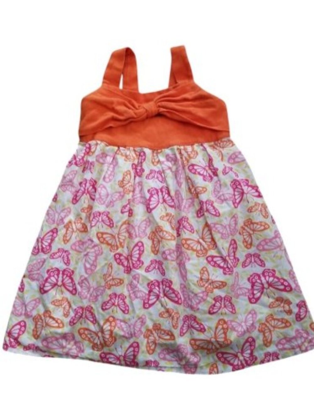 SWEETHEART Orange Butterfly Print Sundress Girls Size 4T